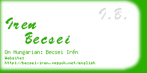 iren becsei business card